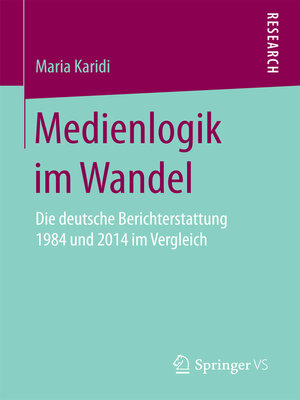cover image of Medienlogik im Wandel